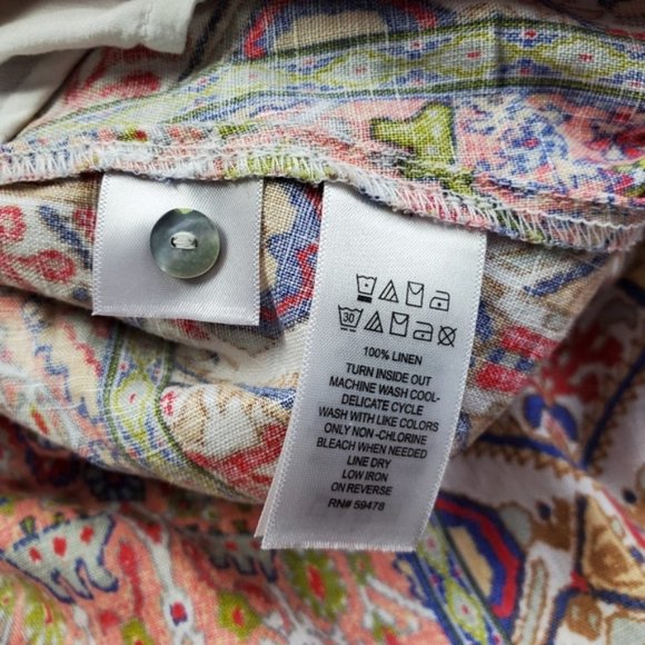 Rachel Zoe Dress Aztec Print Linen Pockets Colorful Vacation Casual Tapestry S - Picture 5 of 10